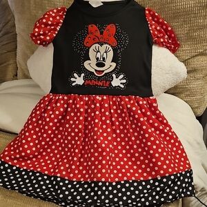 Disney Black and Red Puff Sleeve Sundress